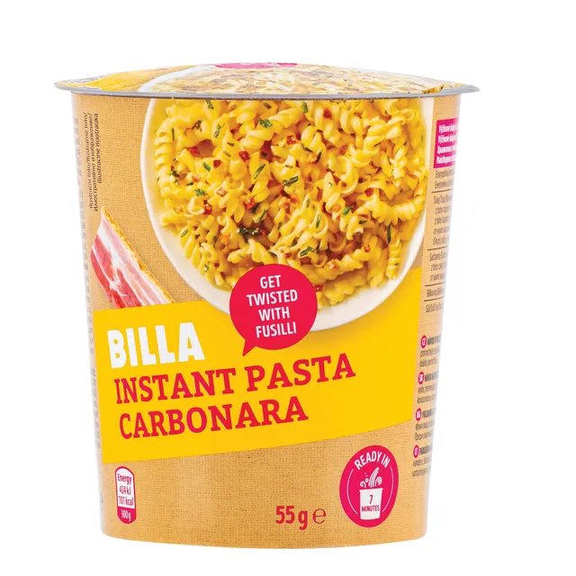 Быстро готовящиеся лапша BILLA PASTA CARBONARA, 55 г