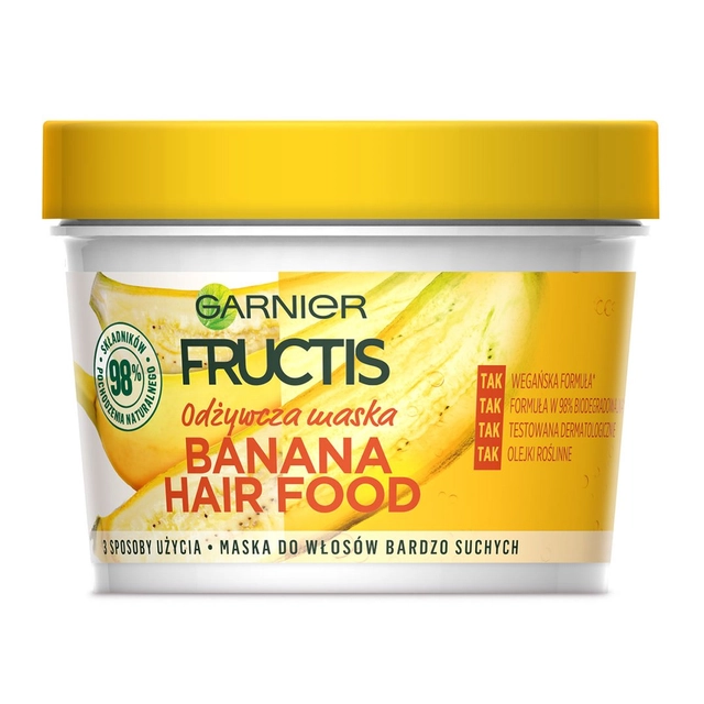 Kaukė GARNIER FRUCTIS HAIR FOOD BANANA, 390 ml