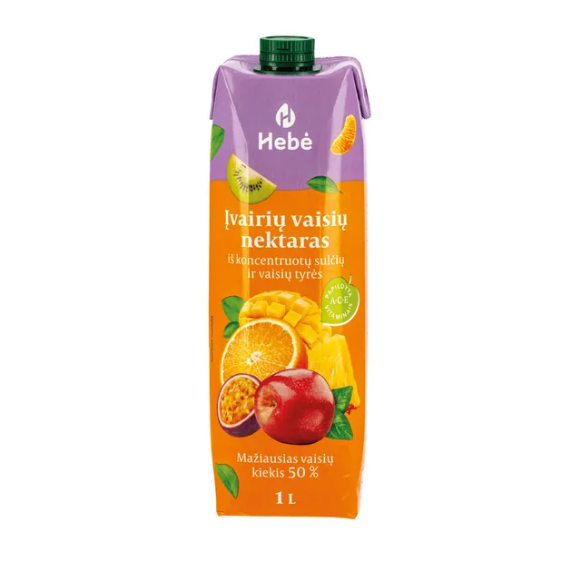 Нектар из различных фруктов HEBE, 1 л