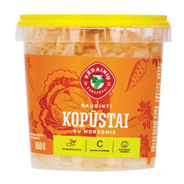Rauginti kopūstai su morkomis, KKF, 650 g