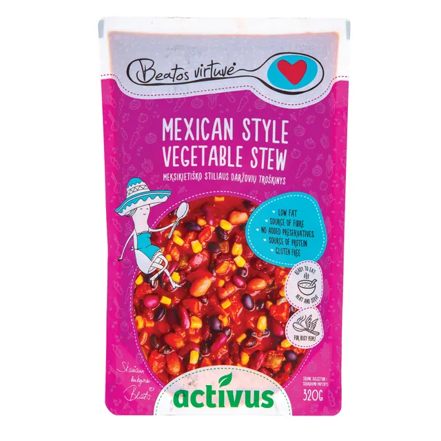 Meksikietiškas daržovių troškinys ACTIVUS & BEATOS VIRTUVĖ,  320 g