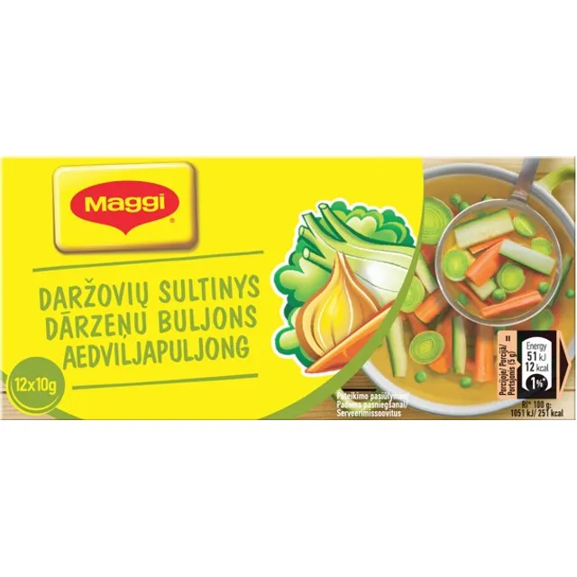 Daržovių sultinys MAGGI, 12 x 10 g