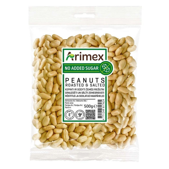 Žemės riešutai kepinti ir sūdyti ARIMEX, 500 g