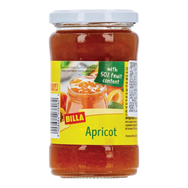 Abrikosų skonio džemas BILLA, 340 g