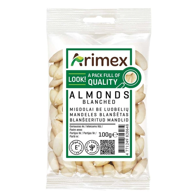 Migdolai be luobelių ARIMEX, 100 g