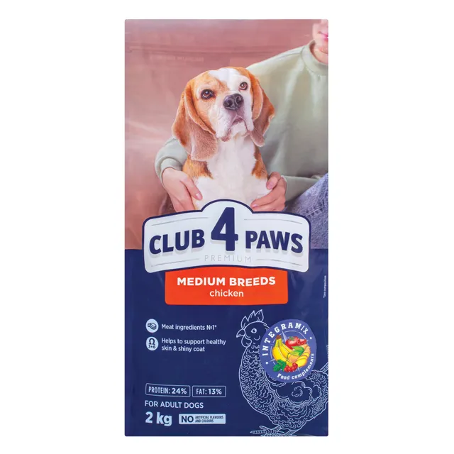 Sausas maistas šunims CLUB 4 PAWS, 2 kg