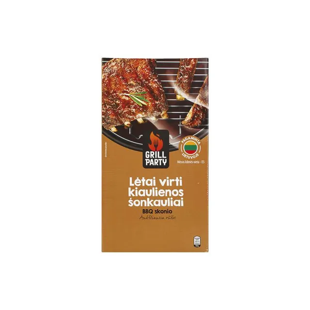 Медленно приготовленные свиные ребра GRILL PARTY с барбекю соусом в вакууме