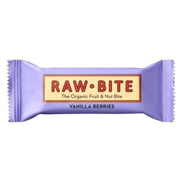Органический батончик с ванилью и ягодами RAW BITE, 50 г