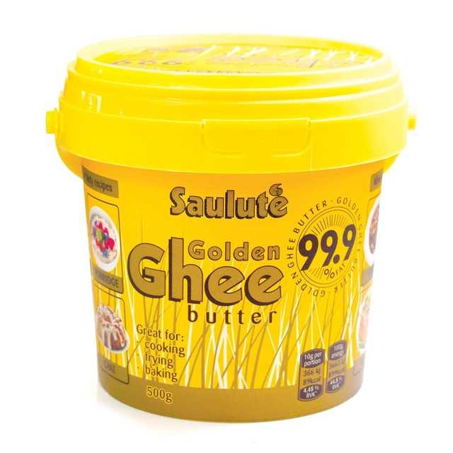 Lydytas sviestas SAULUTĖ GOLDEN GHEE 99,9% rieb., 500 g