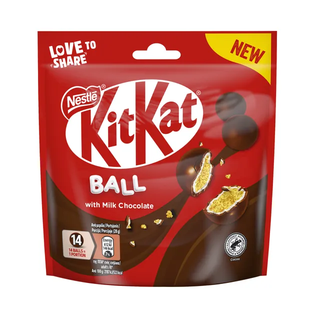 Šokoladiniai kamuoliukai NESTLE KITKAT, 140 g