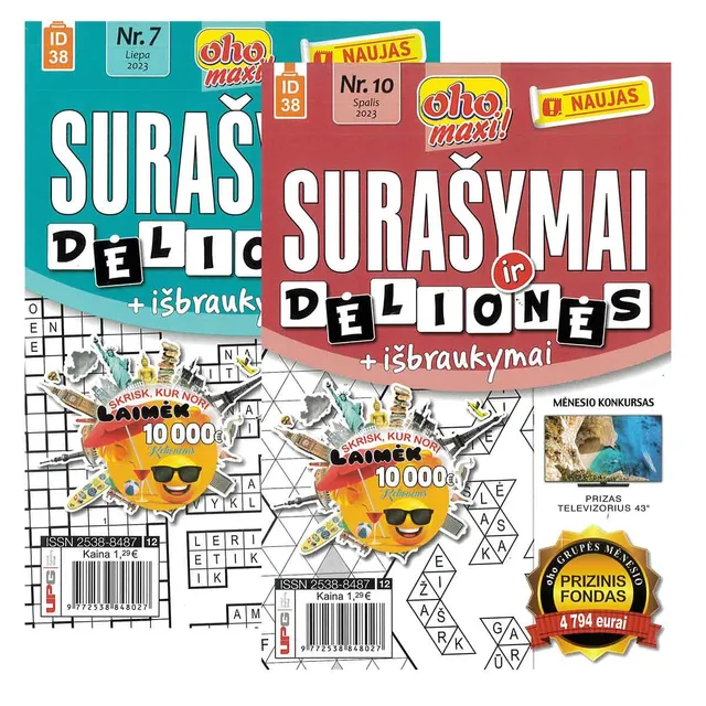 Žurnalas OHO MAXI.SURAŠYMAI IR DĖLIONĖS, 1 vnt.