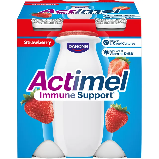Jogurtas braškių skonio ACTIMEL, 4x100 g