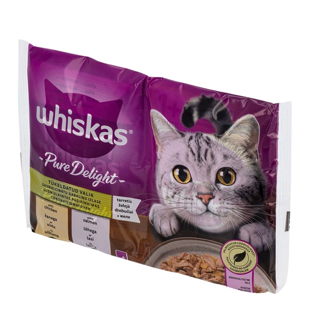 Kačių ėdalas WHISKAS PURE DELIGHT, 4x85 g