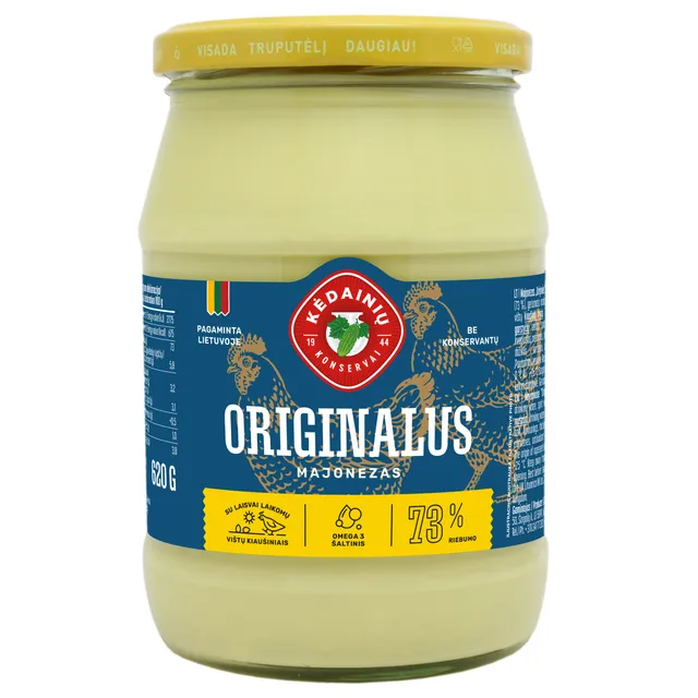 Kėdainių majonezas LIETUVIŠKAS ORIGINALUS, 620 g
