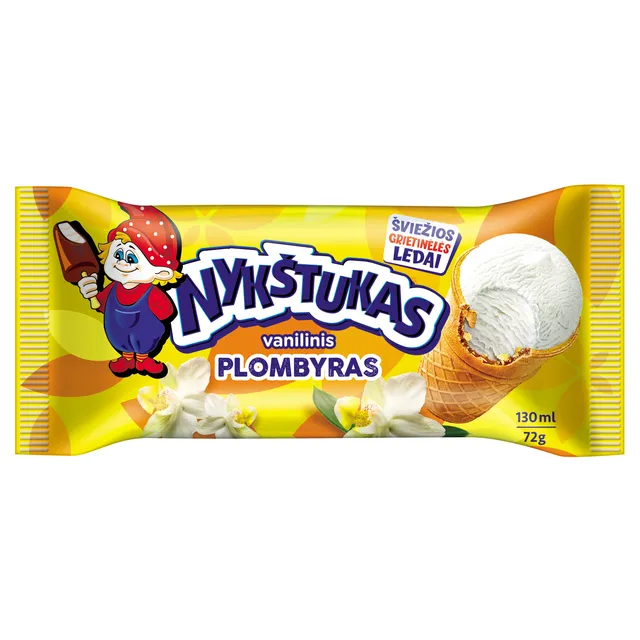 Vanilla plombyras in a waffle cup NYKŠTUKAS, 130 ml