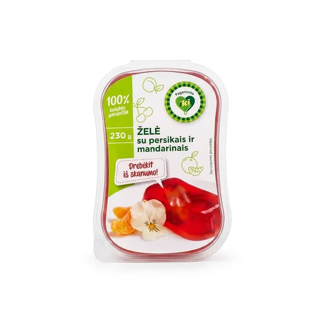 Želė su persikais ir mandarinais, 230 g
