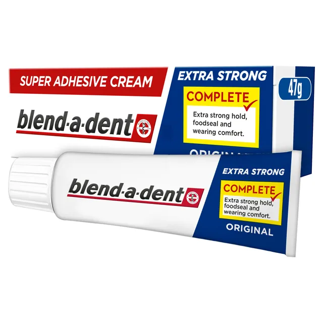 Фиксирующий крем для зубных протезов BLEND A DENT COMPLETE STRONG HOLD FRESH FLAVOR, 47 г