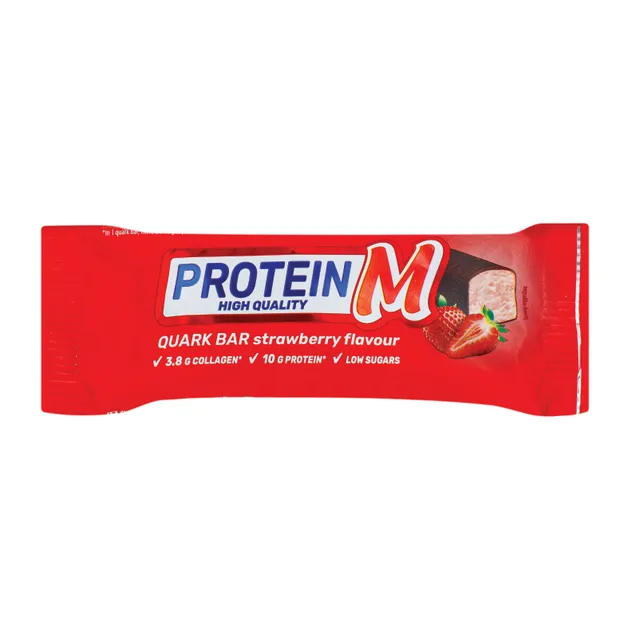Глазированный творожный сыр со вкусом клубники с коллагеном PROTEIN M, 14,2%, 40 г