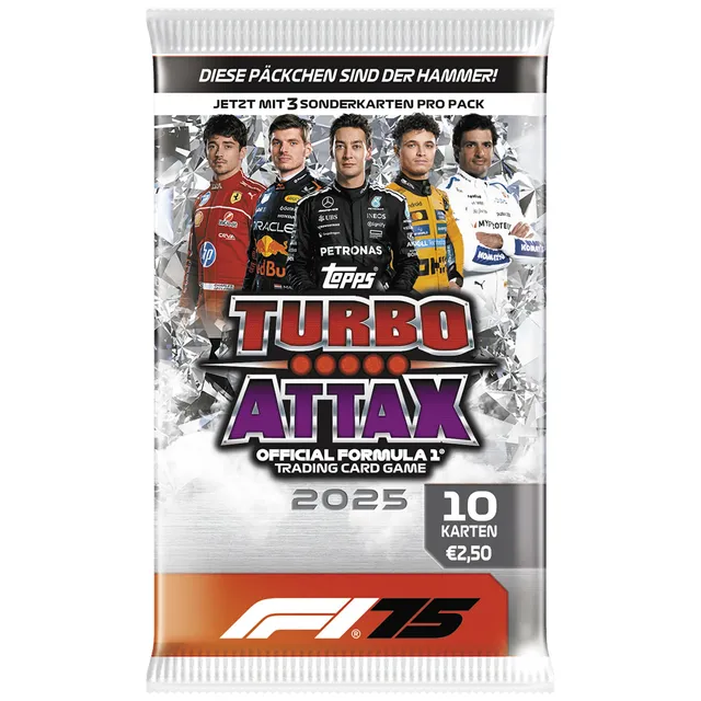 Kortelės FORMULA 1 2025 TURBO ATTAX