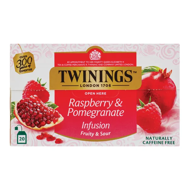 Fruit tea with raspberries and pomegranates TWININGS, 20 x 2 g