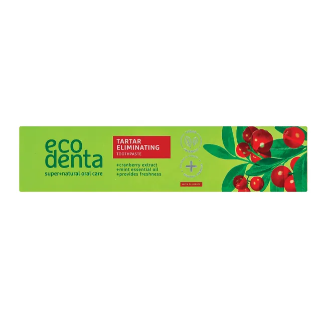 Gaivinamoji dantų pasta nuo apnašų ECODENTA 2IN1, 100 ml