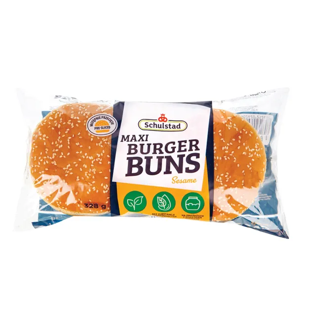 Burger buns with sesame seeds, 328 g