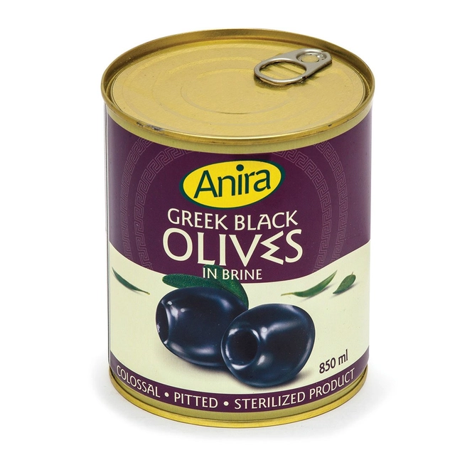 Греческие черные оливки без косточек ANIRA, 820 г