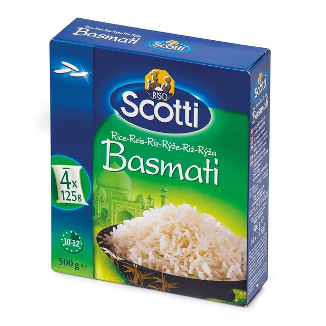 Basmati ryžiai RISO SCOTTI,  4x 125 g