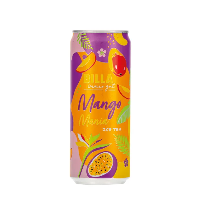 Šalta arbata BILLA MANGO TANGO, 330 ml