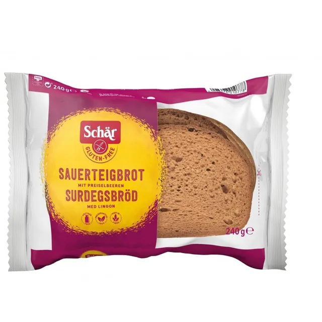 Duona be glitimo SCHAR SURDEGSBRÖD, 240 g