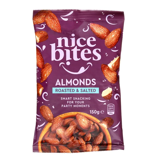 Жареные и соленые миндаль NICE BITES, 150 г