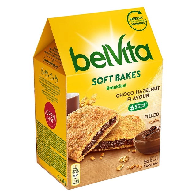 Мягкие печенья с цельнозерновыми продуктами BELVITA, 250 г