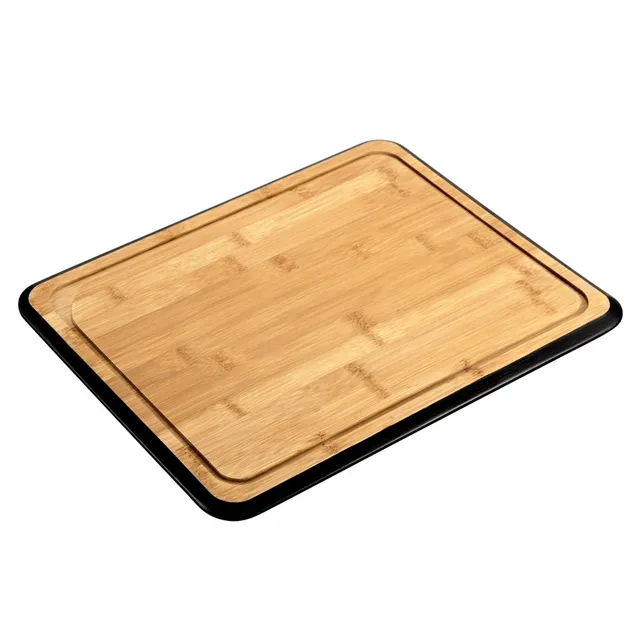 Bambukinė serviravimo lentelė KESPER 40x30, juodu apvadu