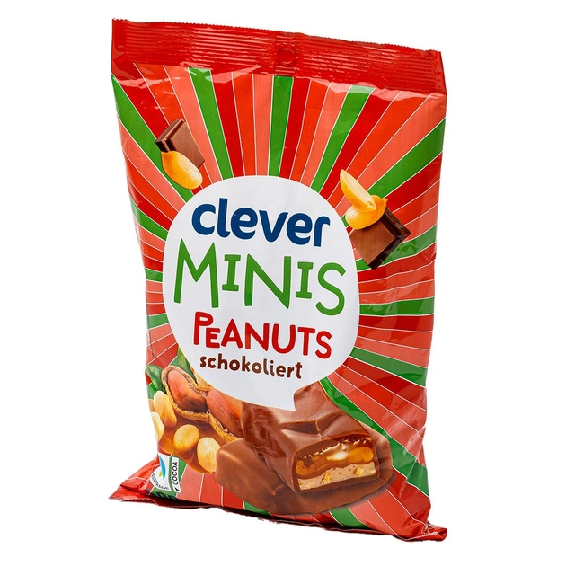 Saldainiai CLEVER MINI PEANUTS, 400 g