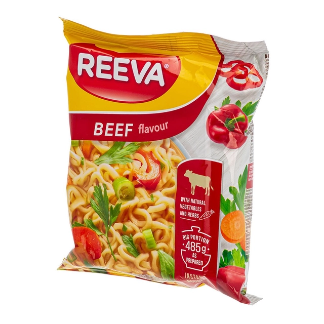 Makaronai jautienos skonio REEVA, 85 g