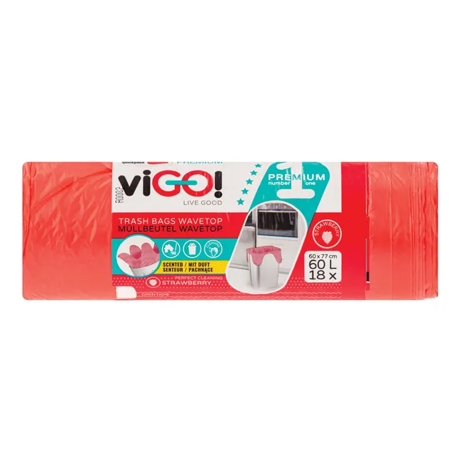Kvapieji šiukšlių maišeliai VIGO!, 60 l, 18 vnt
