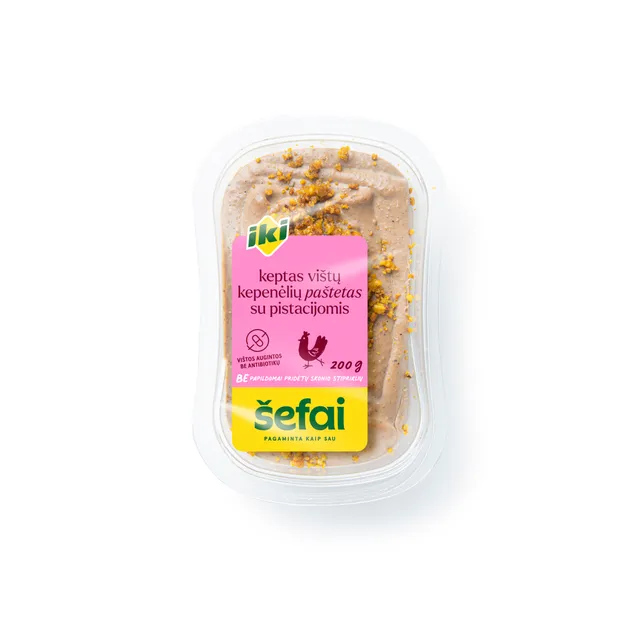 Baked chicken liver pâté with pistachios IKI ŠEFAI, 200 g