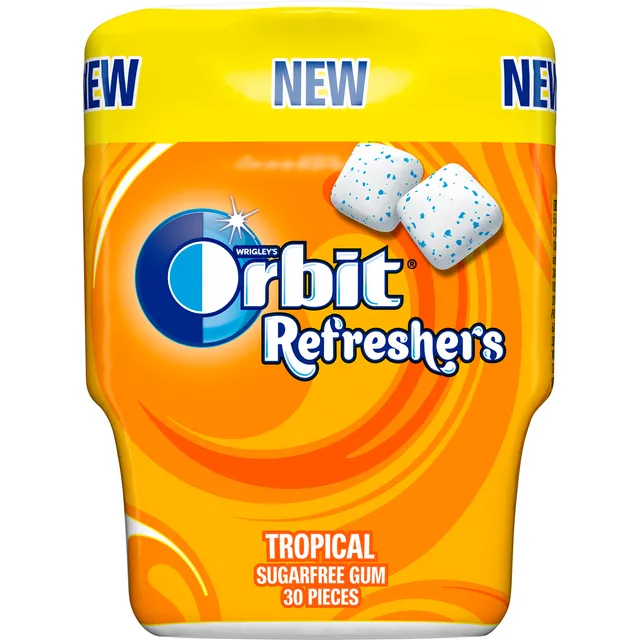 Kramtomoji guma ORBIT REFRESHERS TROPICAL, 82 g