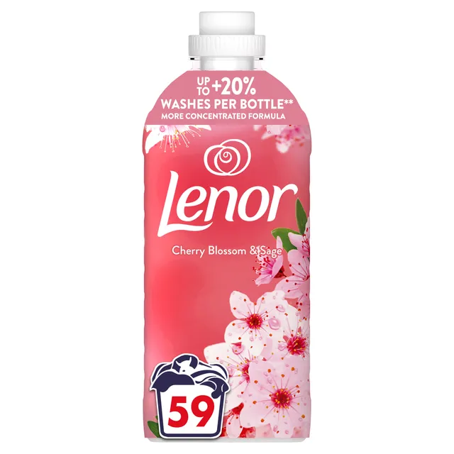 Minkštiklis LENOR Cherry Blossom & Sage, 59 skalb., 1239 ml