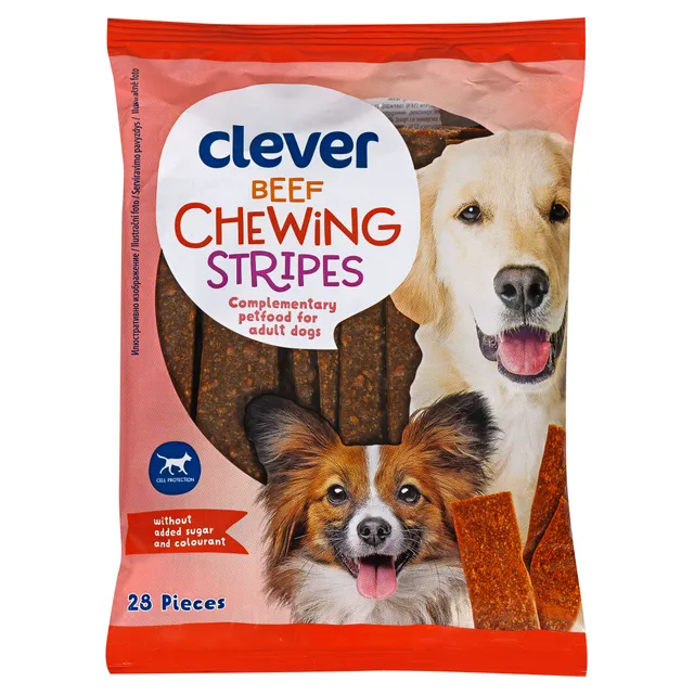 Жевательные палочки для собак с говядиной CLEVER, 28 шт.