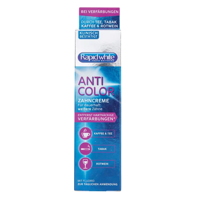 Отбеливающая зубная паста RAPID WHITE ANTI COLOR, 75 мл