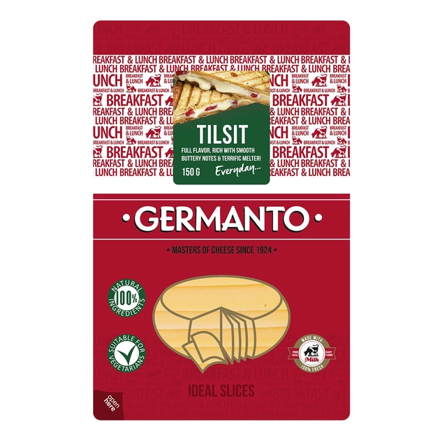 Ojaustytas sūris GERMANTAS TILSIT, 45% rieb.s.m., 150 g