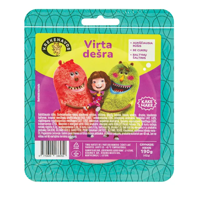 Virta KAKĖ MAKĖ dešra griežinėliais dujose 190g