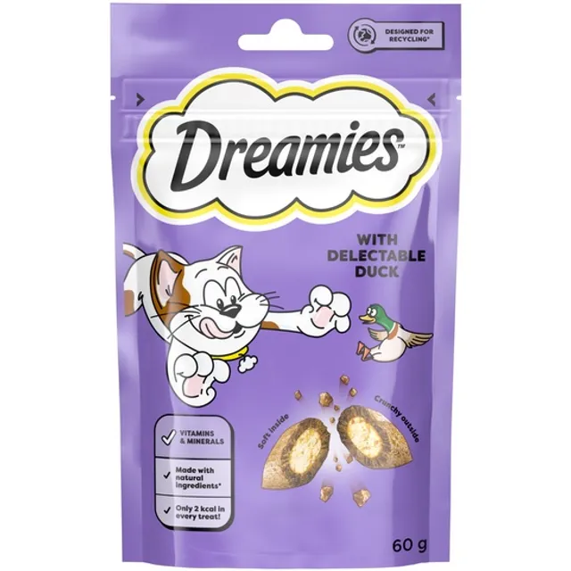 Treats for cats with duck DREAMIES, 60 g