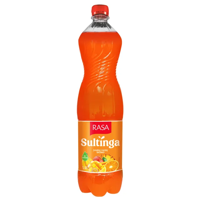 Non-carbonated Mixed Fruit Flavor Juice Drink with Sugars and Sweetener RASA, 1.5 l
