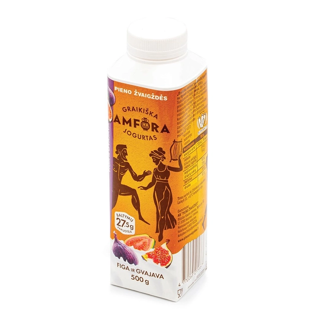 Yogurt with figs and guavas GRAIKIŠKA AMFORA, 2.4% fat, 500 g