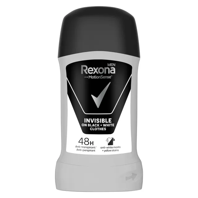 Pieštukinis dezodorantas vyrams REXONA FM INVISIBLE B&W CEE, 50 ml