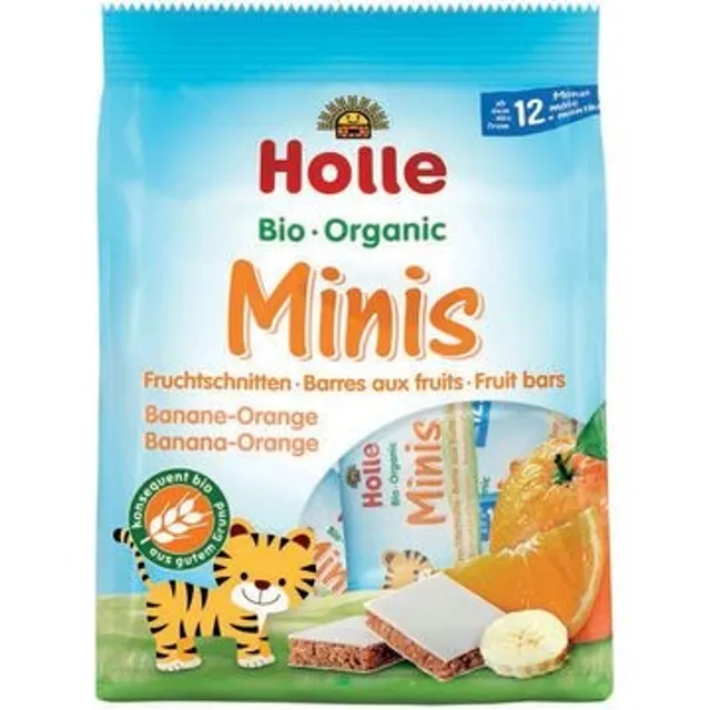 Mini bars with bananas and oranges HOLLE, 100 g