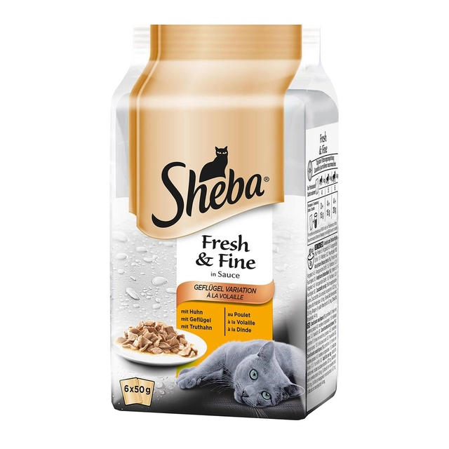 Konservuotas ėdalas katėms su paukštiena SHEBA, 300 g