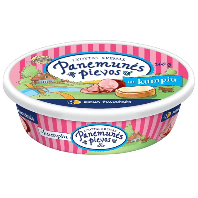Lydytas kremas su kumpiu PANEMUNĖS PIEVOS, 22% rieb., 160 g